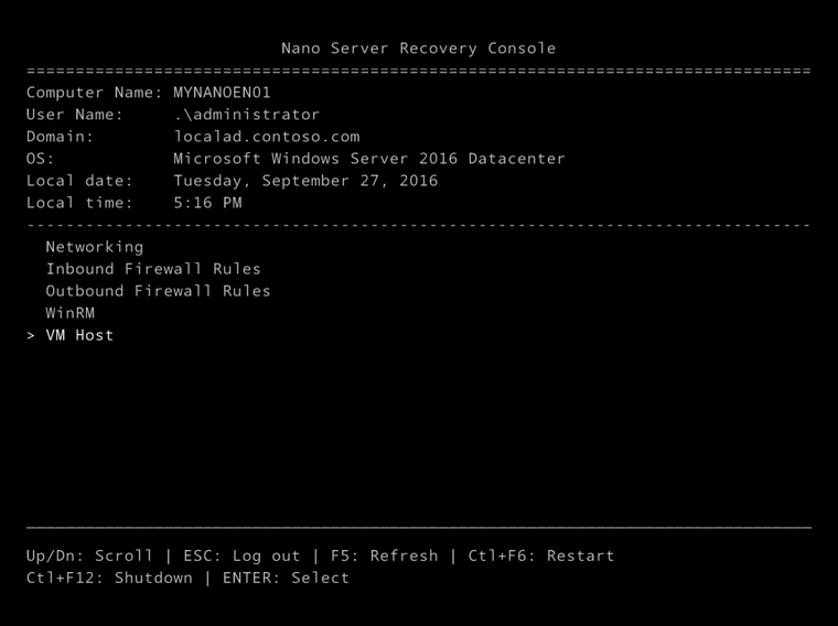 画面2 Windows Server 2016ベースのNano Serverは、コンテナー専用ではなく、物理マシンやVMにインストール