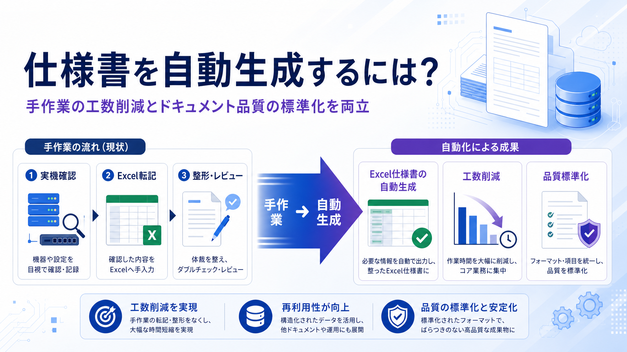 仕様書を自動生成するには?手作業の工数削減と標準化を両立する方法のサムネイル